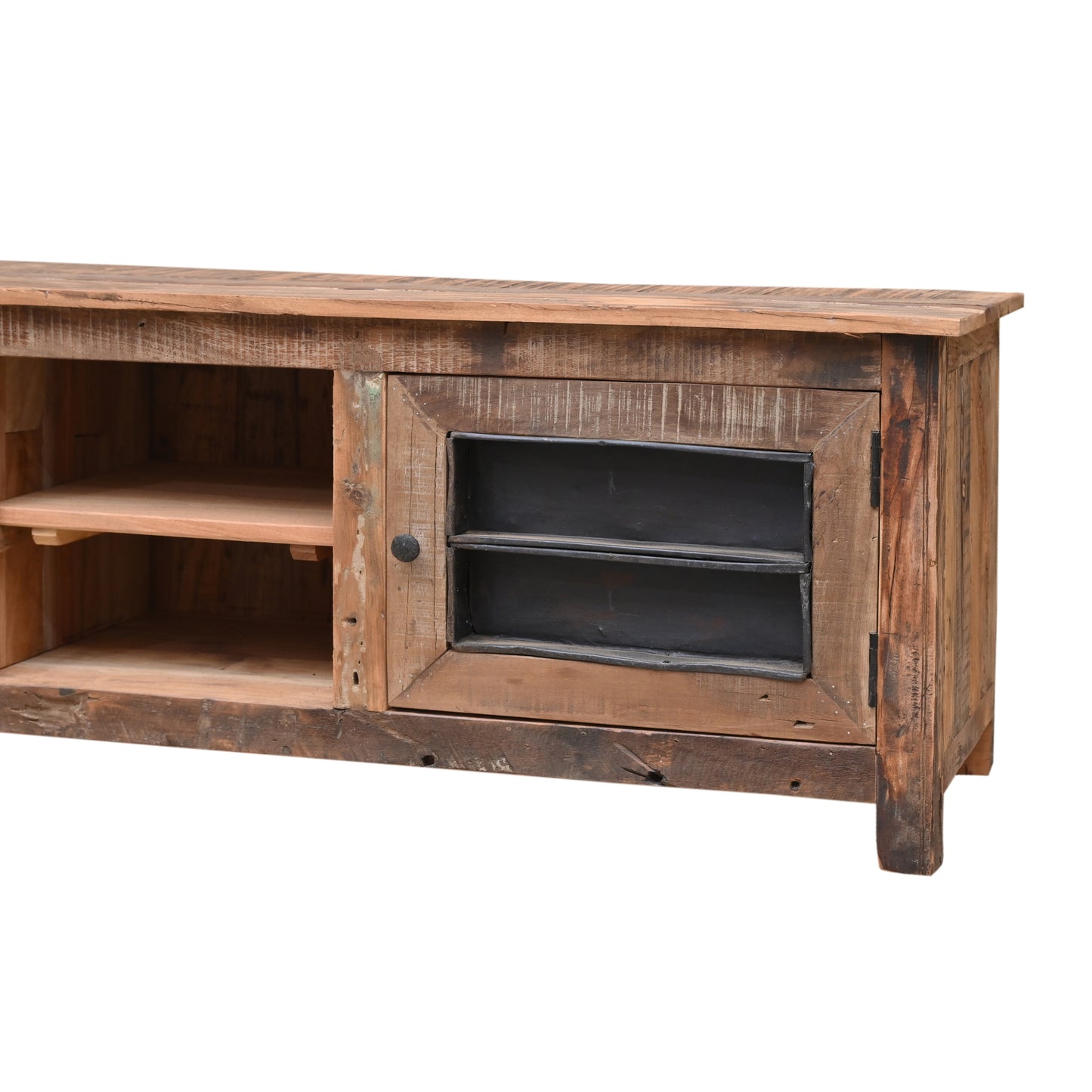 TV-Board Bakery aus Recycle Holz - 2 Türen & Regal