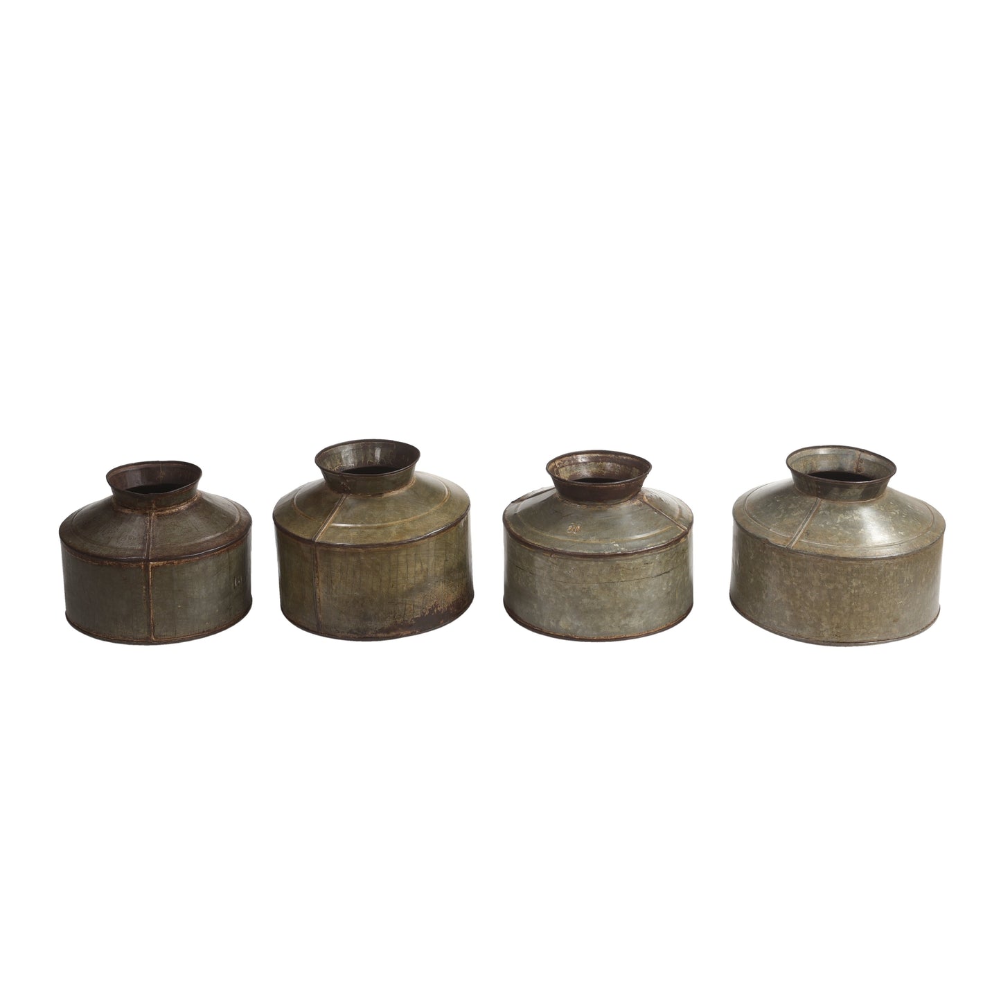 Topf Vase aus Altmetall