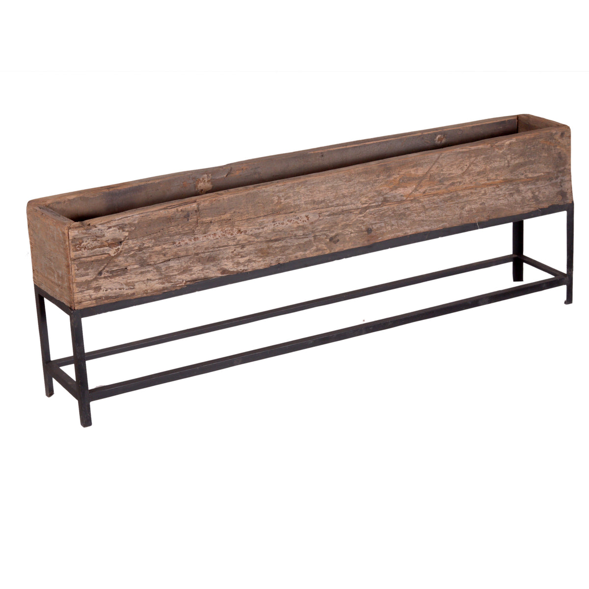 Pflanzkasten Blumenkasten aus recycle Holz mit Metallgestell
