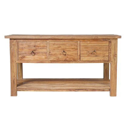 Waschtisch Konsole >Maikoor< 150cm Breite aus Recycle Teakholz