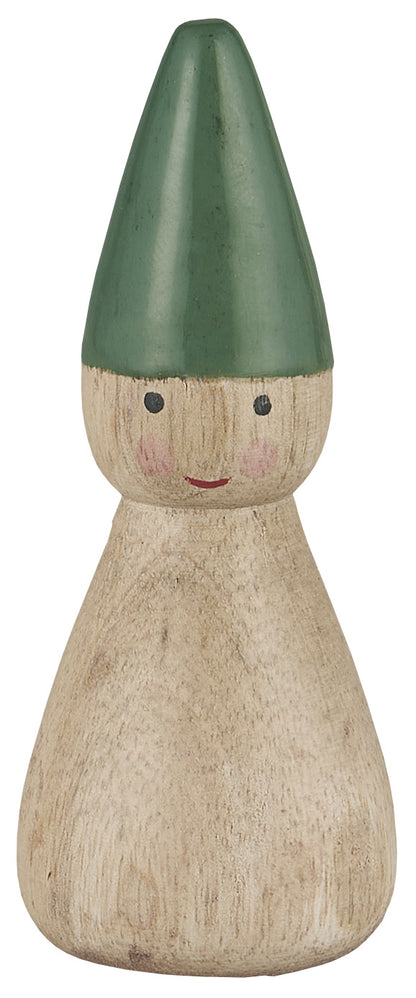 Wichtelmännchen stehend mit grünem Hut