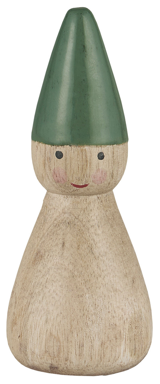 Wichtelmännchen stehend mit grünem Hut