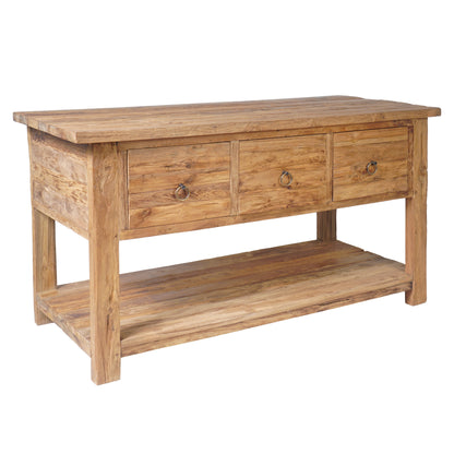 Waschtisch Konsole >Maikoor< 150cm Breite aus Recycle Teakholz