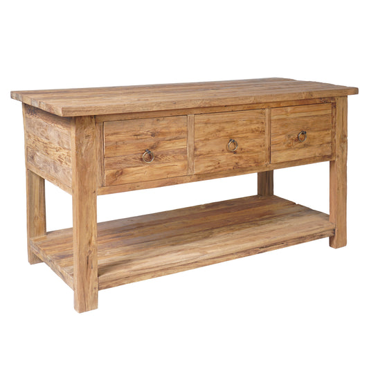 Waschtisch Konsole >Maikoor< 150cm Breite aus Recycle Teakholz