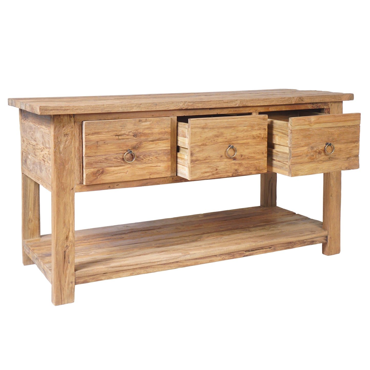 Waschtisch Konsole >Maikoor< 150cm Breite aus Recycle Teakholz