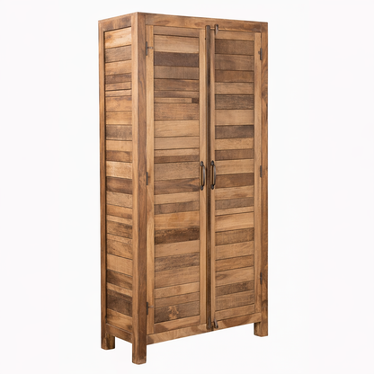 Schrank >Stripe< aus Altholz mit 2 Türen