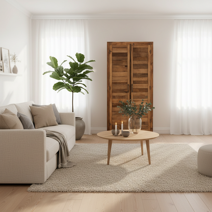 Schrank >Stripe< aus Altholz mit 2 Türen