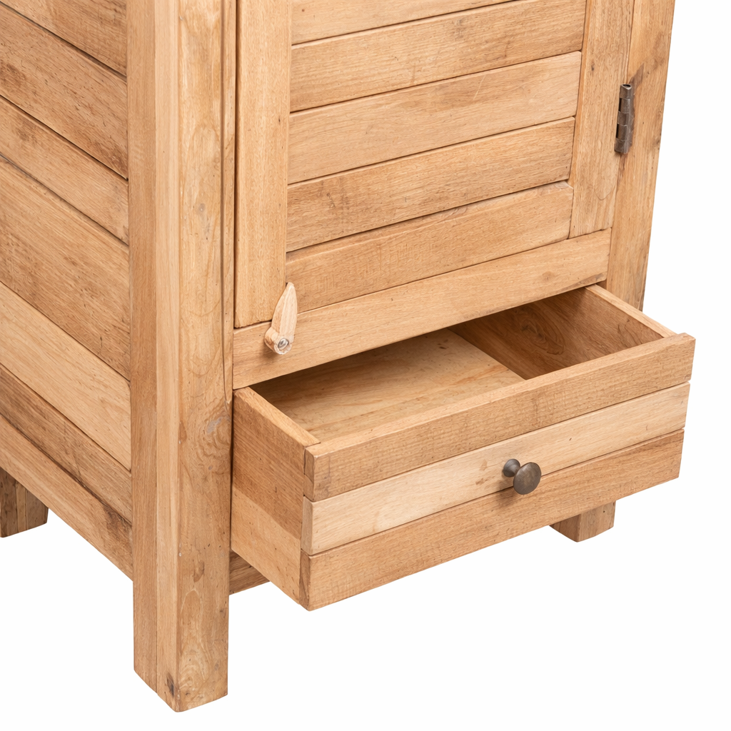 Highboard >Stripe< aus Altholz mit Tür & Schublade