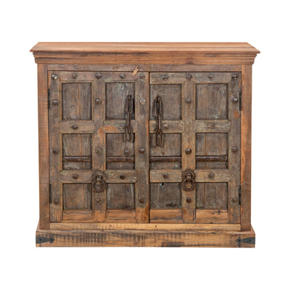 Sideboard Kommode >Castle< 2-türig - aus Altholz und indischen Türen