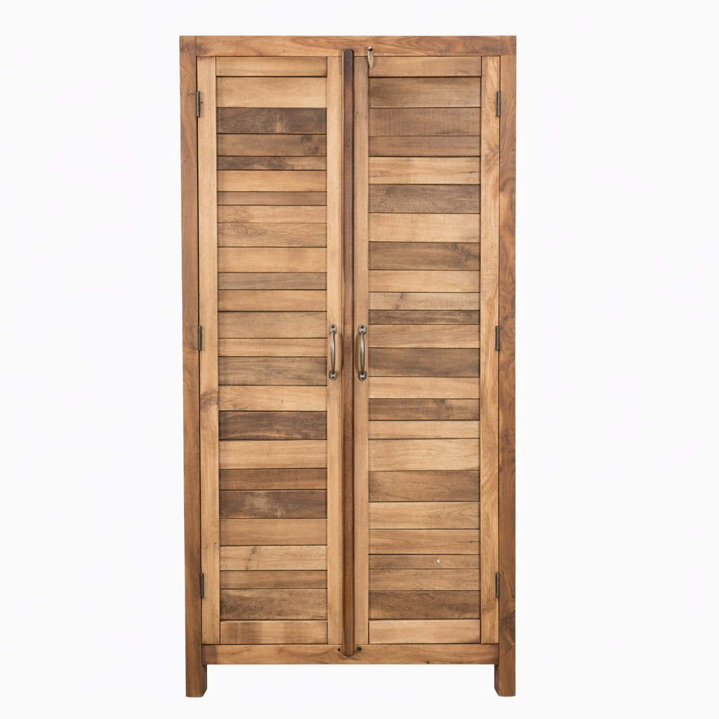 Schrank >Stripe< aus Altholz mit 2 Türen