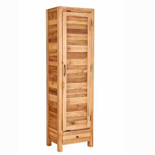 Highboard >Stripe< aus Altholz mit Tür & Schublade
