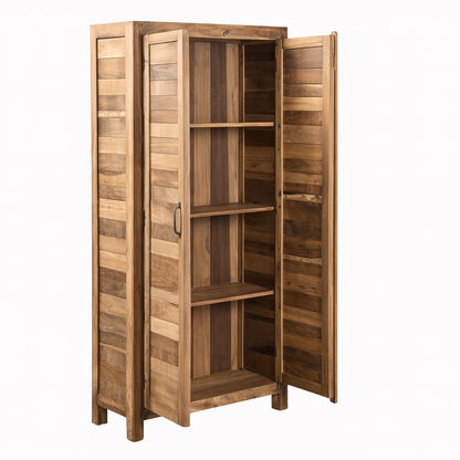 Schrank >Stripe< aus Altholz mit 2 Türen