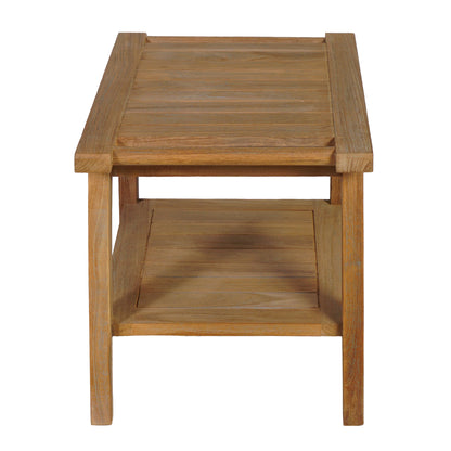 Beistelltisch  >Pajung< Gartenbank Hocker Teakholz