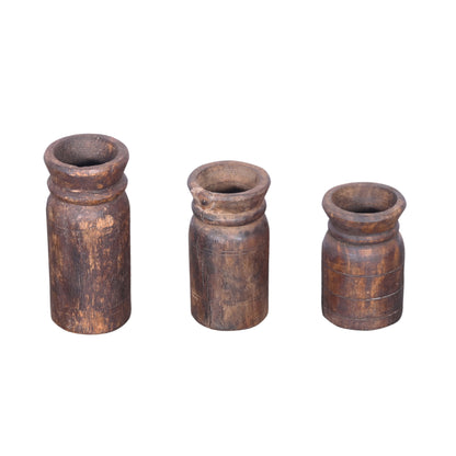 Vase Deko Upcycling aus Holz