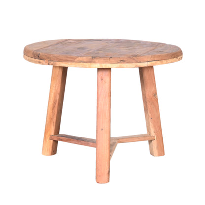 Couchtisch >Pugal< rund aus Altholz 60cm
