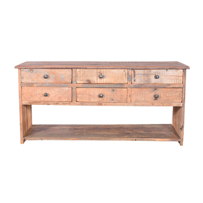 Sideboard aus Altholz mit 6 Schubladen