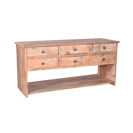 Sideboard aus Altholz mit 6 Schubladen