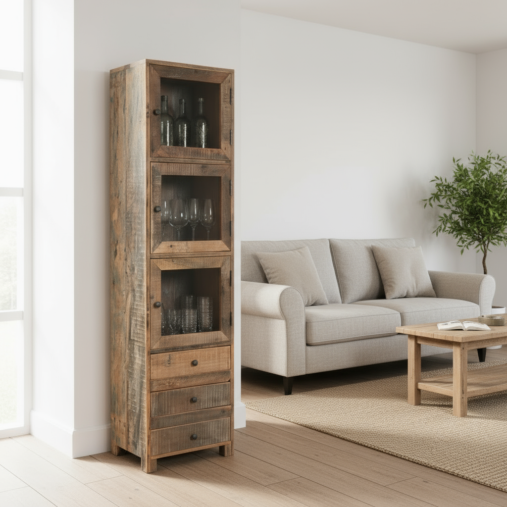 Vitrine aus Altholz