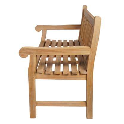 Gartenbank >Jamaica< Teakholz 120cm - Grey Wash