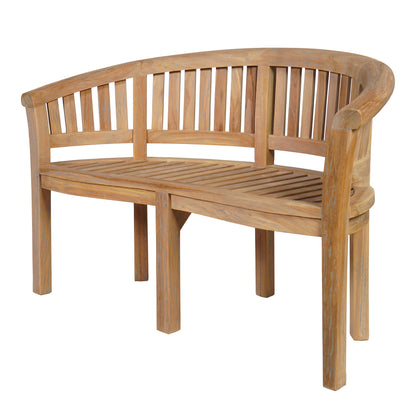 Gartenbank >Peanut< Teakholz in 130cm Breite