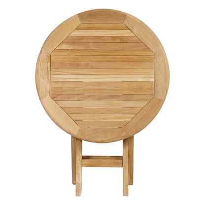 Gartentisch >Karimata< klappbar 70cm rund - Premium Teak