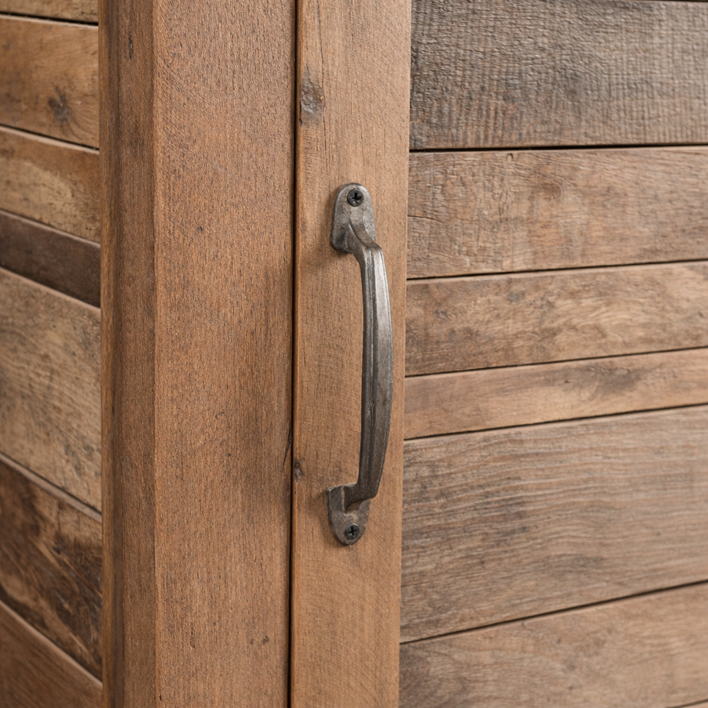 Highboard >Stripe< aus Altholz - 1 Tür