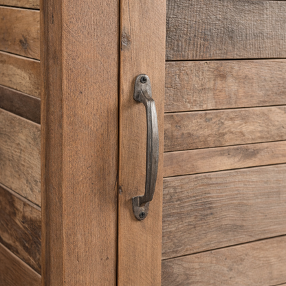 Highboard >Stripe< aus Altholz - 1 Tür