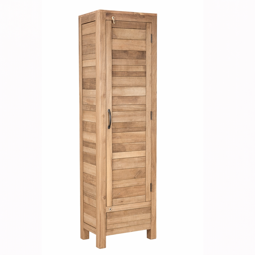 Highboard >Stripe< aus Altholz - 1 Tür