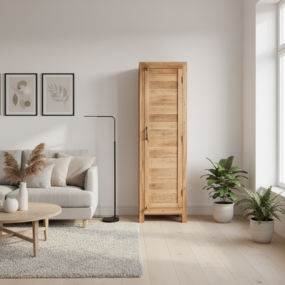 Highboard >Stripe< aus Altholz - 1 Tür