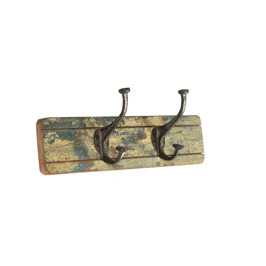 Garderobe >Stripe< aus Altholz - 2 Haken