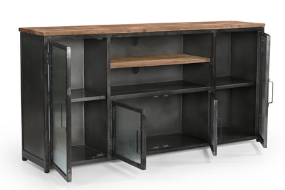 Sideboard >St. Louis< aus Metall & recycle Holz