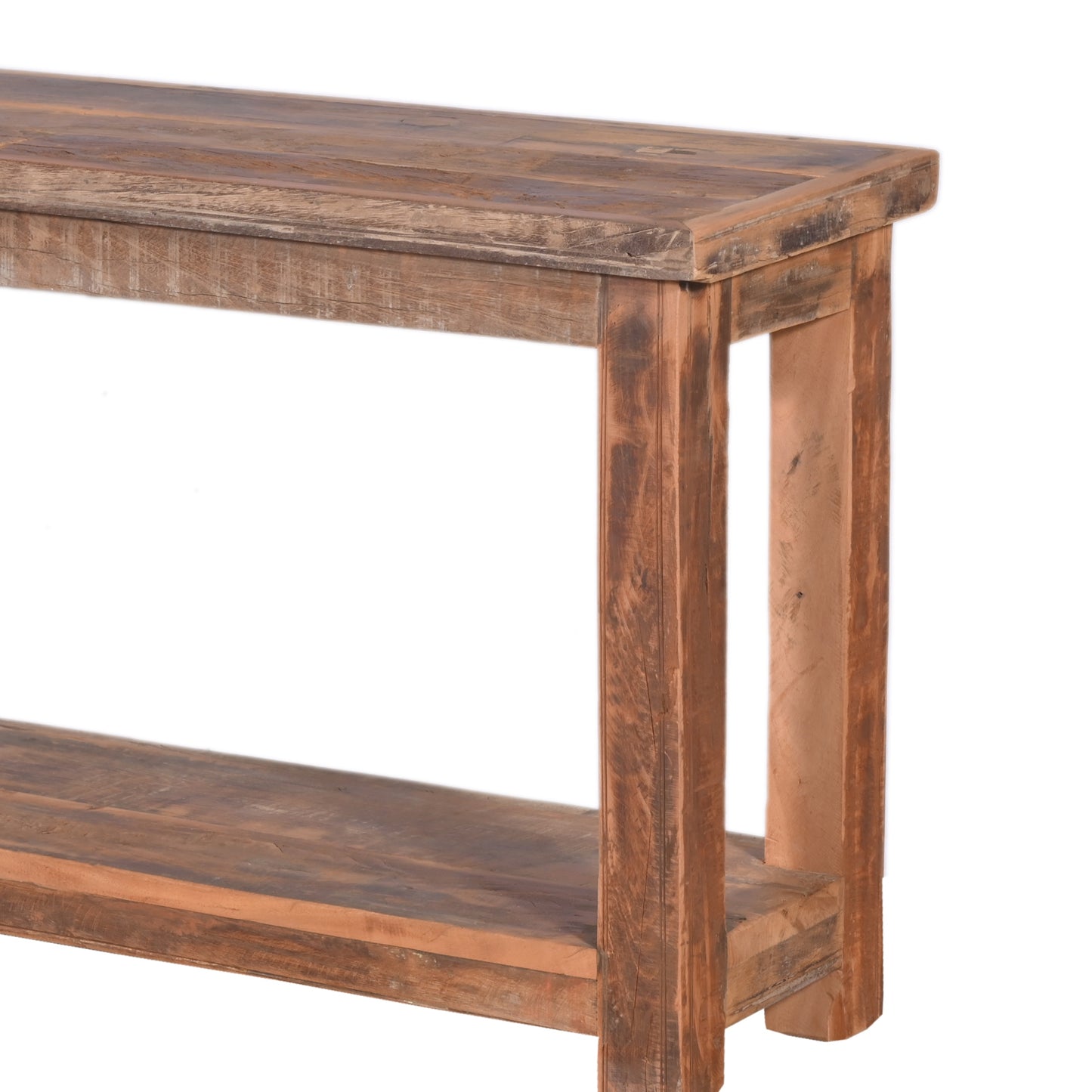 Sitzbank aus Holz mit Ablage 115cm