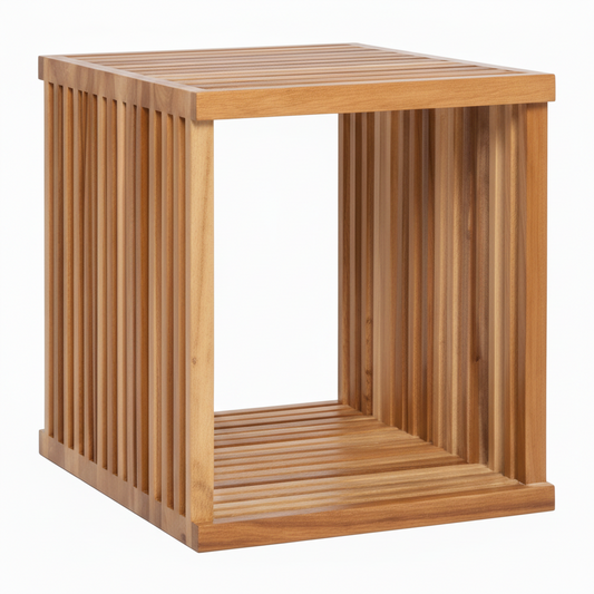 Regal Cube >Linea< Teakholz 40cm