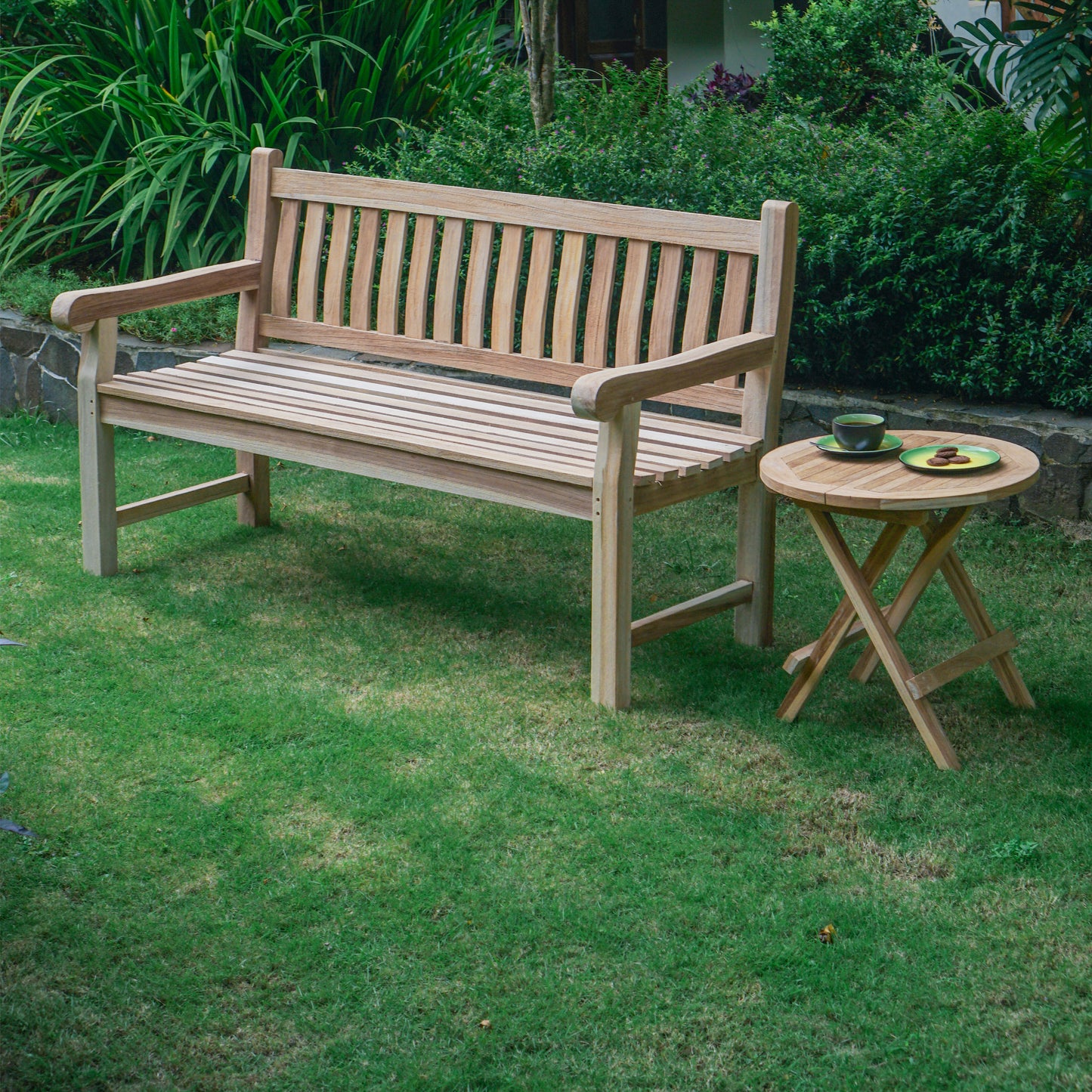 Gartenbank >Jamaica< Teakholz 120cm - Natur