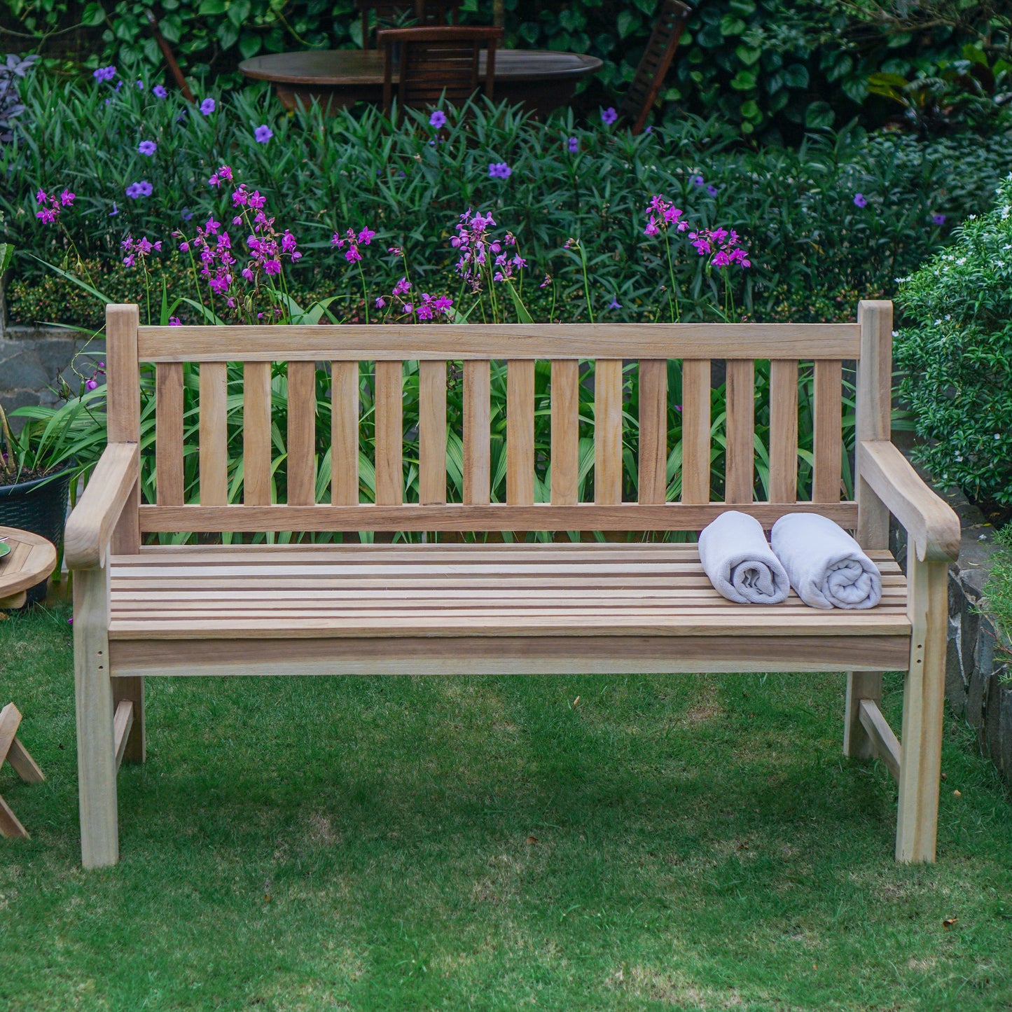 Gartenbank >Jamaica< Teakholz 120cm - Natur
