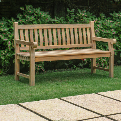 Gartenbank >Jamaica< Teakholz 120cm - Grey Wash