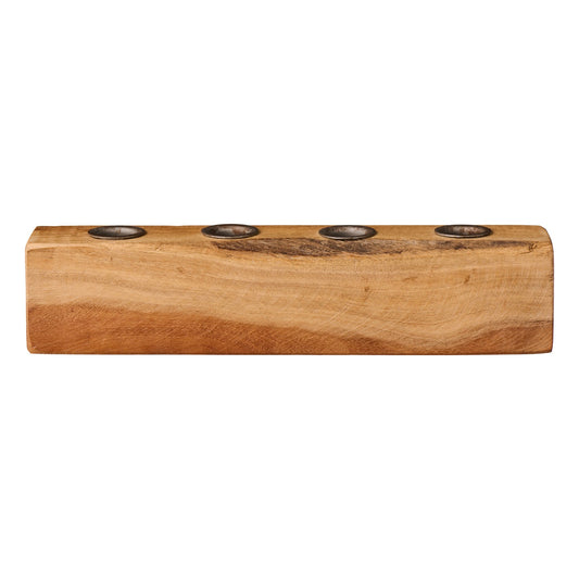 Kerzenhalter für 4 Kerzen Holzblock