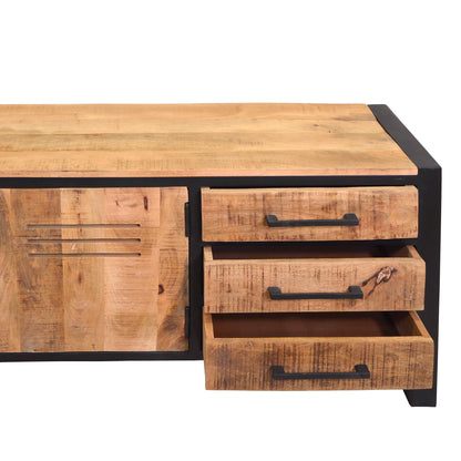 TV-Board >Montana< aus Mangoholz & Metall