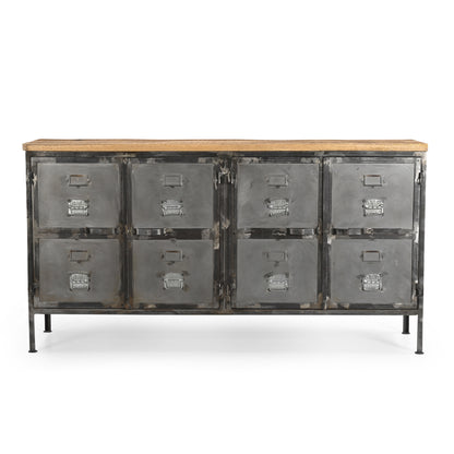 Sideboard Detroit aus Metall und Mangoholz