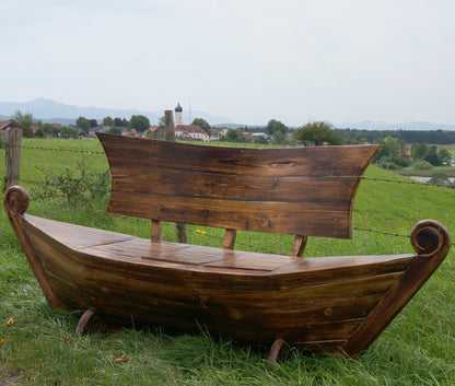Bootsbank >Sailor< Gartenbank Boot Teakholz - versch. Größen & Farben