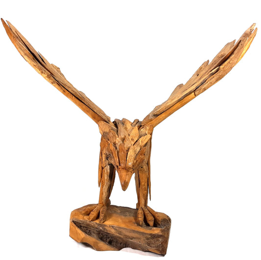 Adler aus Teakholz Unikat Handarbeit 110cm