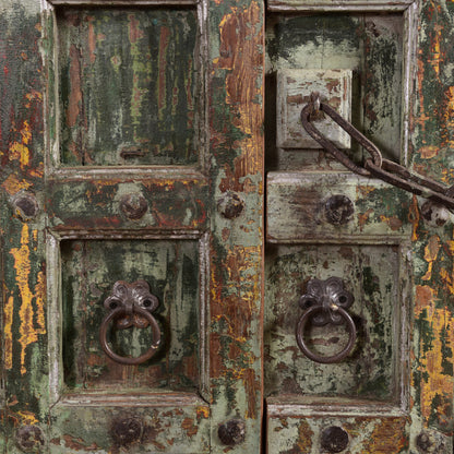 Sideboard Kommode >Castle< 2-türig - aus Altholz und indischen Türen