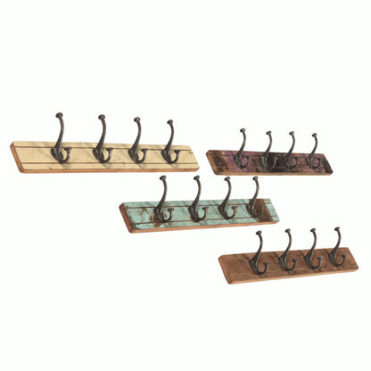 Garderobe >Stripe< aus Altholz - 4 Haken
