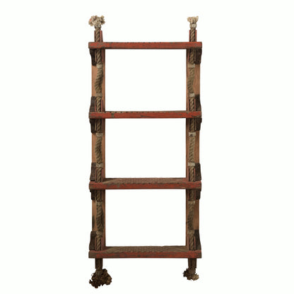 Leiter Regal original Schiffsleiter Lotsenleiter mit Seil - 4 Regalböden