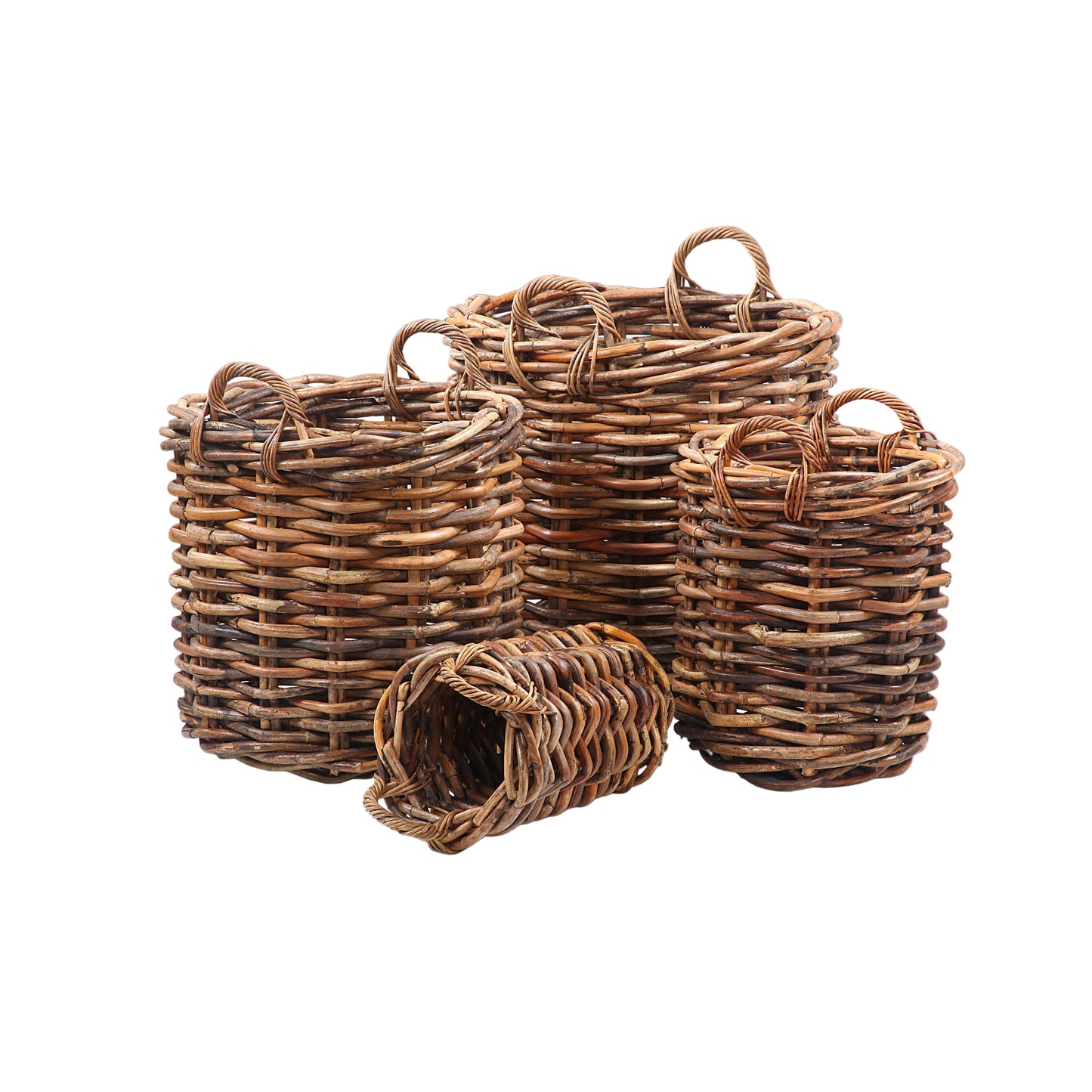 Korb >Botanica< Pflanzkorb aus dickem Rattan rund - 4 Größen
