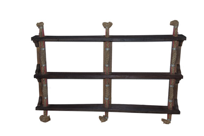 Leiter Regal original Schiffsleiter Lotsenleiter mit Seil - 6 Regalböden