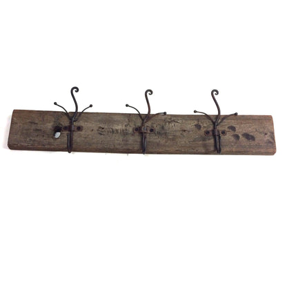 Garderobe aus Altholz mit 3 Haken - Unikate