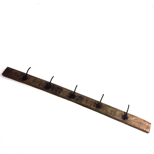 Garderobe aus Altholz mit 5 Haken - Unikat