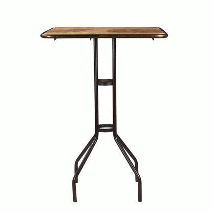 Bartisch >Paris< aus Altholz mit Metall - quadratisch 80cm
