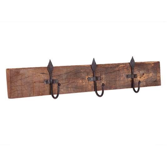 Garderobe aus Altholz mit 3 Haken - Unikate